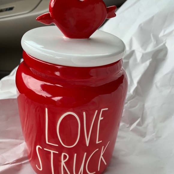 Rae Dunn love struck baby canister with topper